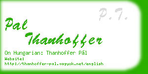 pal thanhoffer business card